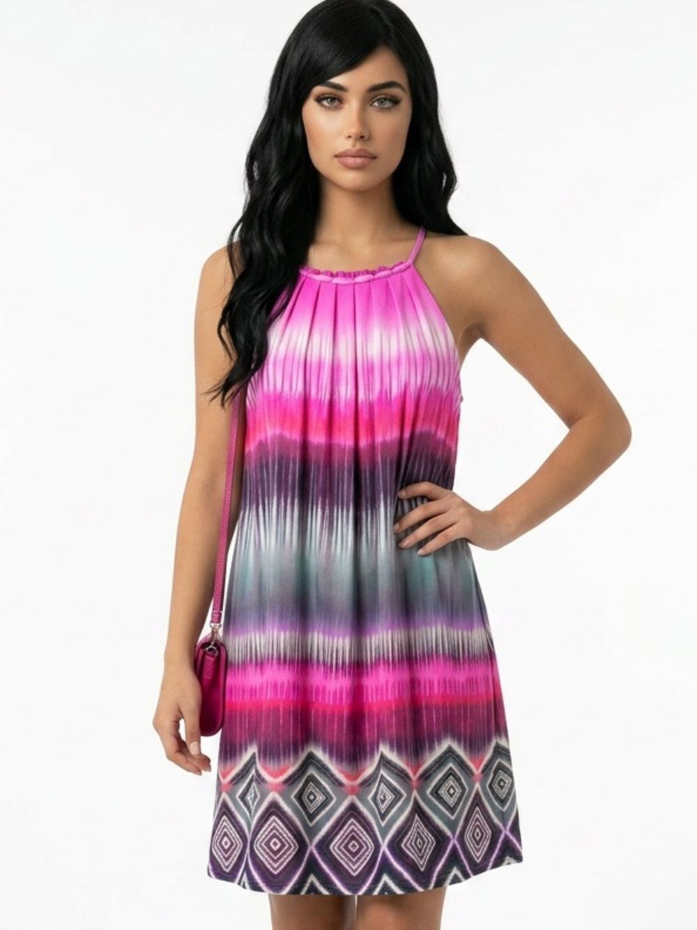 B. DARLIN | Pink Patterned Bubble Dress Size 10